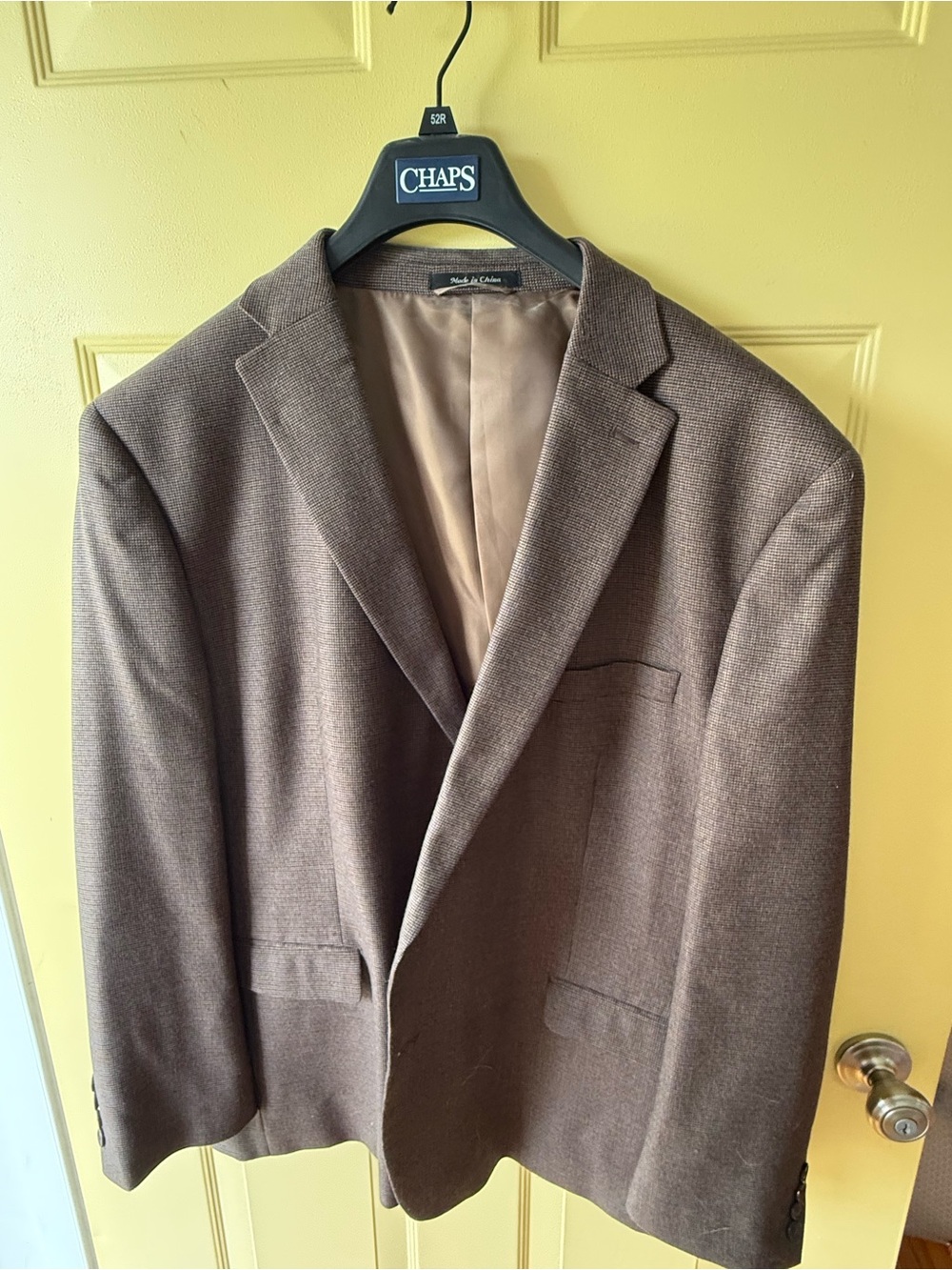 Chaps Men's Brown Notch-Lapel Sport Coat